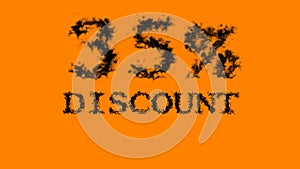 35% discount smoke text effect orange isolated background