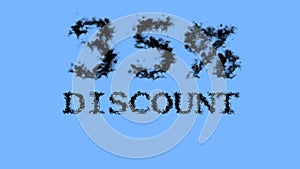 35% discount smoke text effect sky isolated background