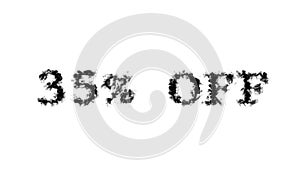 35% Off smoke text effect white isolated background