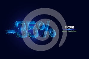 35 percent discount low poly vector illustration