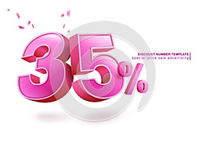 35 percent discount number template