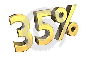 35 percent in gold (3D)