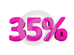 35 Percent Pink Sign