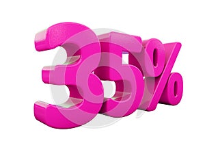 35 Percent Pink Sign