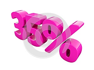 35 Percent Pink Sign