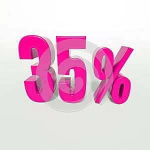 35 Percent Pink Sign