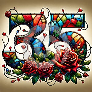 35-Year Journey in Stained Glass with Roses