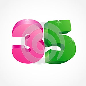 35 years anniversary 3D logo