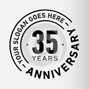 35 Years Anniversary Celebration Design Template. Anniversary vector and illustration. Thirty five years logo.