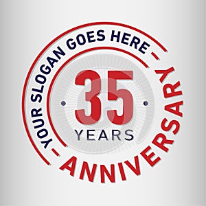 35 Years Anniversary Celebration Design Template. Anniversary vector and illustration. Thirty five years logo.