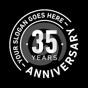 35 Years Anniversary Celebration Design Template. Anniversary vector and illustration. Thirty five years logo.