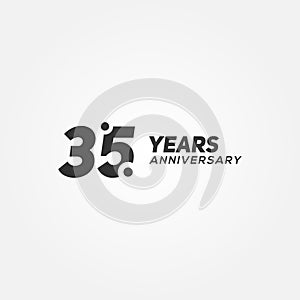 35 Years Anniversary Vector Design