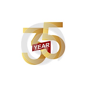 35 Years Anniversary Vector Template Design Illustration