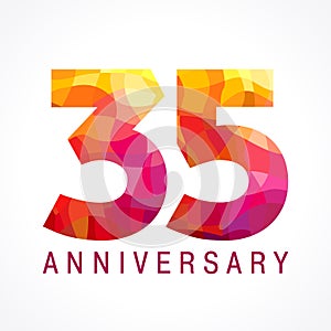 35 years old celebrating fiery logo.