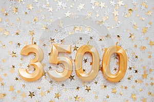 3500 three thousand five hundred followers card. Template for social networks, blogs.