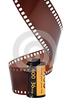 35mm classic negative film roll isolated