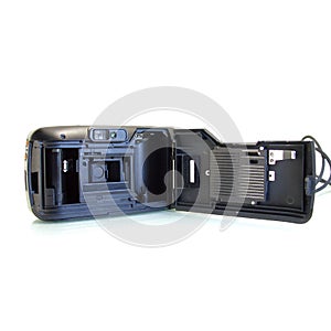 35mm Film Camera with Film Door Open