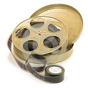 35mm Film In Reel And Its Can