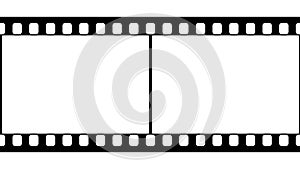 35mm Film Strip Black and White Video Footage