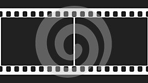 35mm Film Strip Black and White Video Footage