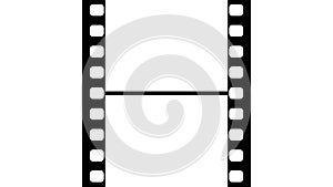 35mm Film Strip Black and White Video Footage