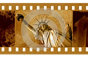 35mm frame with NY Statue of Liberty photo