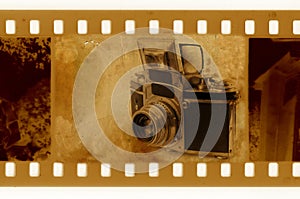 35mm frame with vintage photo camera