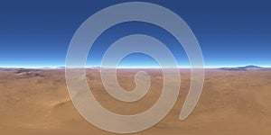 360 degree alien desert landscape. Equirectangular projection, environment map, HDRI spherical panorama