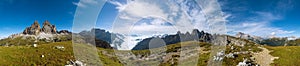 360 degree panorama shot of Dolomits