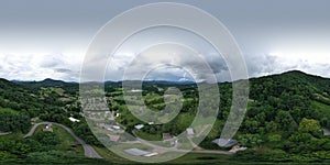 360 degree photo of mountain town near Lake Junaluska North Carolina