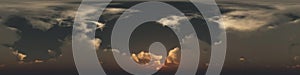 360 degree seamless panorama of clouds