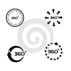 360 Degree View Related Vector Icons