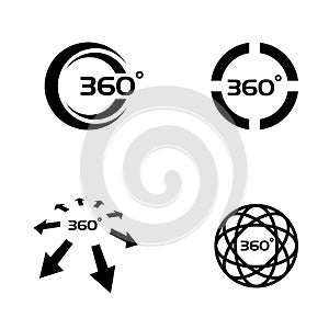 360 Degree View Related Vector Icons