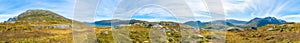 360 degree wide panoramic view on the island of Kvaloya, Norway
