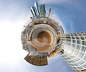 360 degrees panorama of Moscow-city