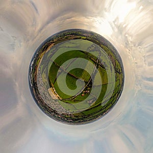 360 degrees spherical little planet fields of view.