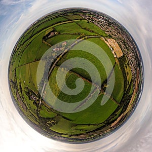360 degrees spherical little planet fields of view.