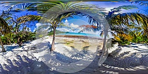 360 degrees view of Pointe de la Saline beach in Guadeloupe