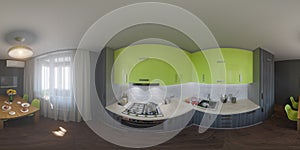 360 panorama of kitchen design