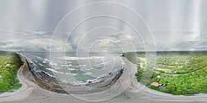 360 vr panorama view of pacific shore