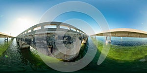 360 vr spherical panorama FLorida Keys 7 Mile Bridge