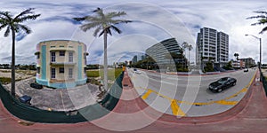 360 vr street view photo old remains of deco buildings Surfside Miami Beach FL