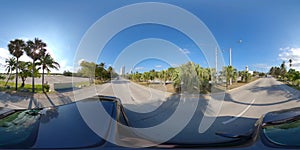 360vr footage of Miami Haulover Park closed during Coronavirus Covid pandemic