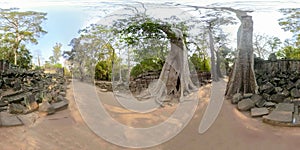 360VR of Ta Prohm temple in Cambodia