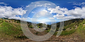 360Â° spherical panorama: View into the valleys of Tabua and Ponta do Sol