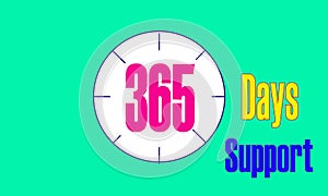 365 days support vector or illustrationArt & Illustration