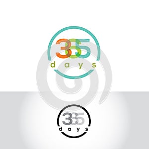 365 days vector logo. Calendar emblem.. Seasons label