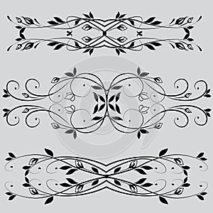 378 curls, vector illustration, isolate on gray background