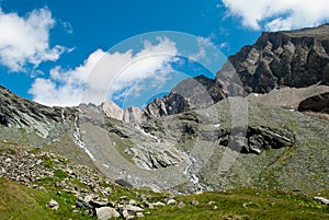 The 3798 meters of the Grossglockner IN THE Austrian ALPS a beautiful day of blue sky in spring