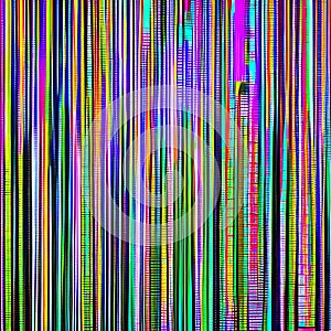 390 Digital Glitch: A glitchy and digital-inspired background featuring digital glitches in pixelated and distorted colors that